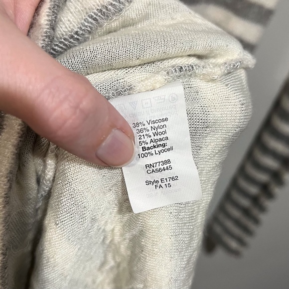 Madewell Gray Striped Knit Tie Sweater Dress - Picture 7 of 7